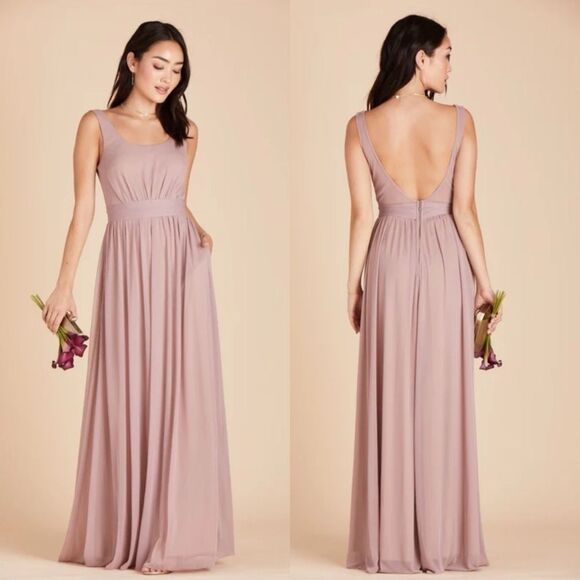 Birdy Grey Jan Dress Mauve Pink Bridesmaid Gown Large NEW Formal Prom - Picture 1 of 7
